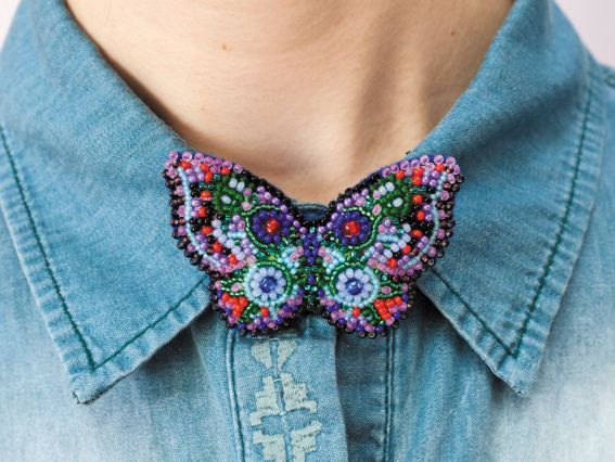 Набор для вышивання Прикраса Метелик, AD-001, бісер. Абрис Арт