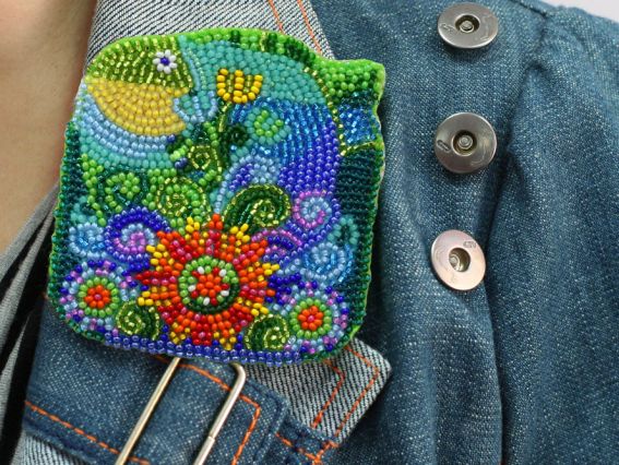 Набор для вышивання Прикраса брошка Риба AD-004, бісер. Абрис Арт