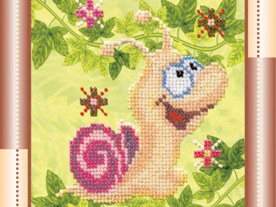 Вышивка бісером АМ-010 Улитка , Абрис Арт Вышивка бісером АМ-010 Улитка , Абрис Арт