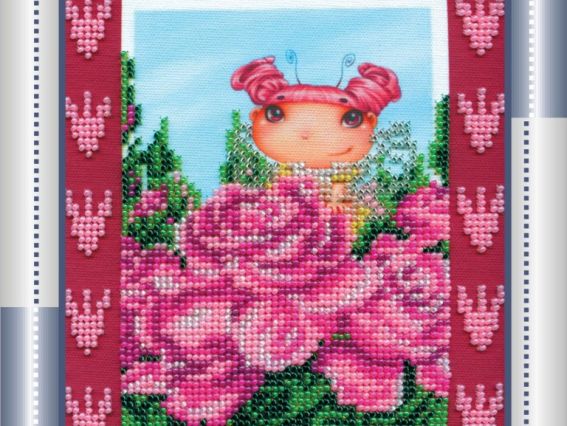 Вышивка бісером АМ-018 Розовая фея , Абрис Арт Вышивка бісером АМ-018 Розовая фея , Абрис Арт