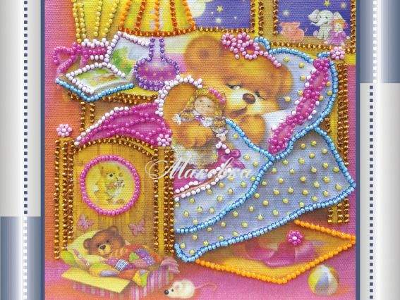 Вышивка бісером АМ-040 Баюшки-баю, Абрис Арт