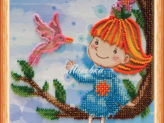 Вишивка бісером АМ-076 На гілці, Абрис Арт