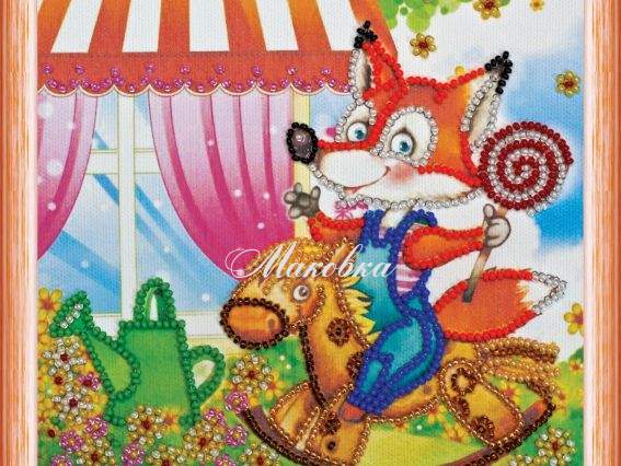 Вышивка бісером АМ-093 На лошадке, Абрис Арт