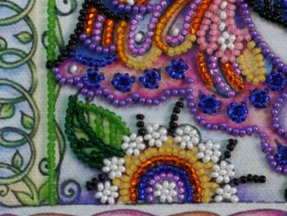 Набір для вишивання бісером АМ-144 Метелик у квітах, Абріс Арт,