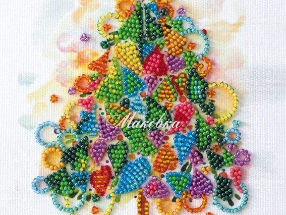 Вишивка бісером АМ-205 Серце свята, Абрис Арт Вишивка бісером АМ-205 Серце свята, Абрис Арт