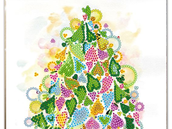 Набір для вишивання чеським бісером АМ-205 Серце свята, Абрис Арт