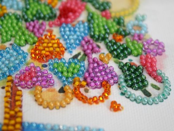 Набір для вишивання чеським бісером АМ-205 Серце свята, Абрис Арт