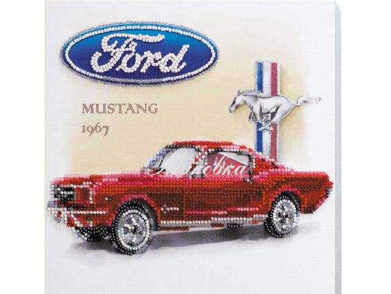Вишивка бісером міді AMB-011 Форд Мустанг 1967, Абрис Арт