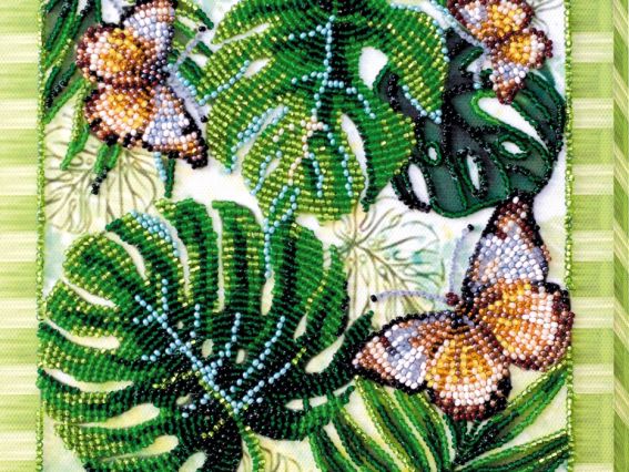 Набор для вышивания бисером миди AMB-028 Монстера, Абрис Арт, Абрис Арт