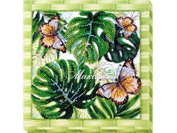Вышивка бисером миди AMB-028 Монстера, Абрис Арт Вышивка бисером миди AMB-028 Монстера, Абрис Арт