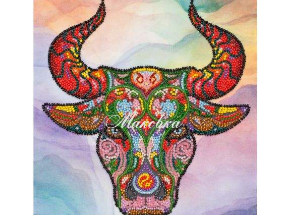 Вишивка бісером міді AMB-068 Бик Абрис Арт