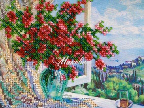 Вишивка бісером АМ-177 Море за вікном, Абрис Арт Вишивка бісером АМ-177 Море за вікном, Абрис Арт