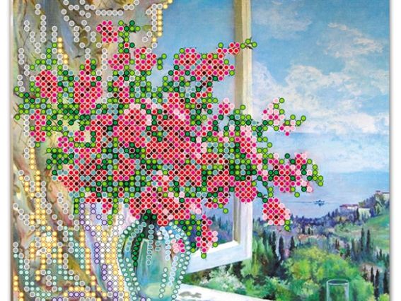 Набір для вишивання бісером АМ-177 Море за вікном, Абрис Арт