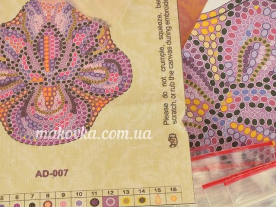 Набір для вишивання AD-007, Набір-прикраса Ірис, Абріс Арт