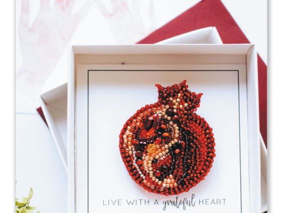 Набор для вишивання Прикраса брошка AD-027 Гранат, Абріс Арт