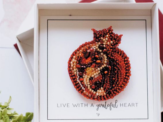 Набор для вишивання Прикраса брошка AD-027 Гранат, Абріс Арт