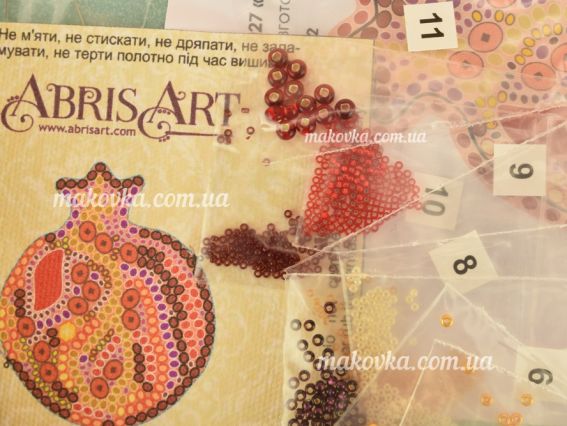 Набор для вишивання Прикраса брошка AD-027 Гранат, Абріс Арт