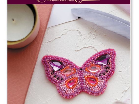 Набор для вишивання Прикраса брошка AD-034 Пурпур, Абріс Арт