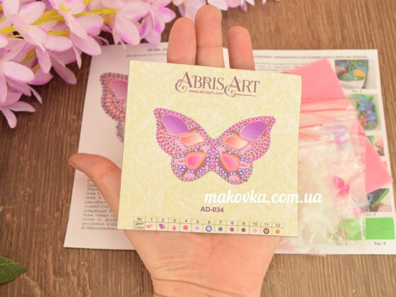 Набор для вишивання Прикраса брошка AD-034 Пурпур, Абріс Арт