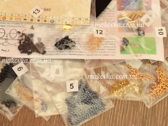 Набір для вишивання Прикраса брошка AD-040 Перо, Абріс Арт