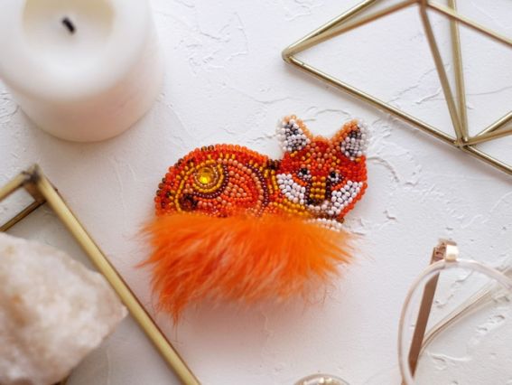 Набір для вишивання Прикраса брошка AD-044 Рудохвоста,, Абріс Арт