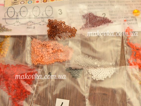 Набір для вишивання Прикраса брошка AD-044 Рудохвоста,, Абріс Арт