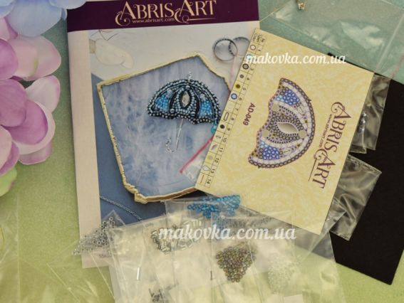 Набір для вишивання Прикраса брошка AD-049 Літній дощ, Абріс Арт