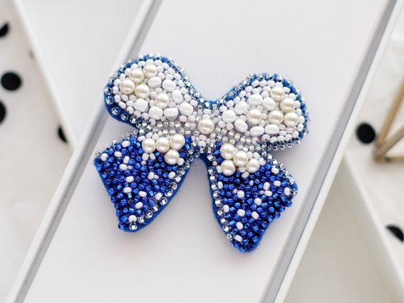 Набір для вишивання Прикраса брошка AD-052 Бантик , Абріс Арт