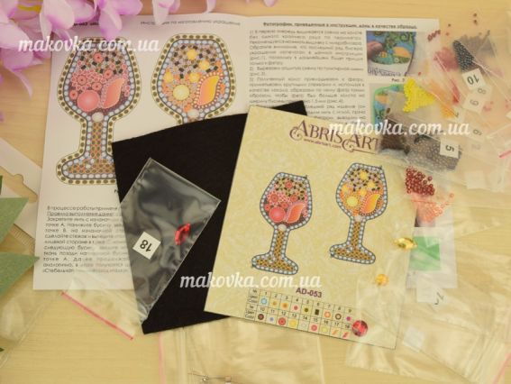 Набір для вишивання Прикраса брошь AD-053 Іскристе , Абріс Арт