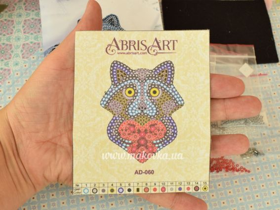 Набір для вишивання Прикраса брошь AD-060 Крихітка-єнот , Абріс Арт