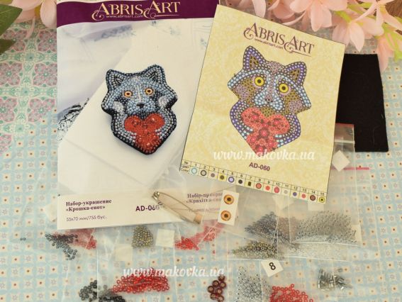 Набір для вишивання Прикраса брошь AD-060 Крихітка-єнот , Абріс Арт