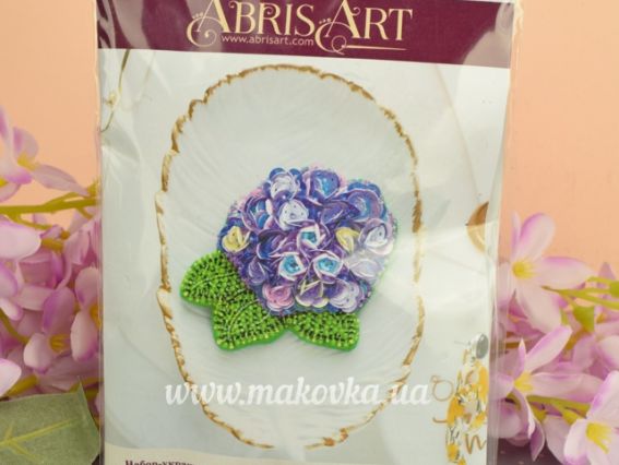Набір для вишивання Прикраса брошка AD-065 Прекрасна гортензія, Абріс Арт