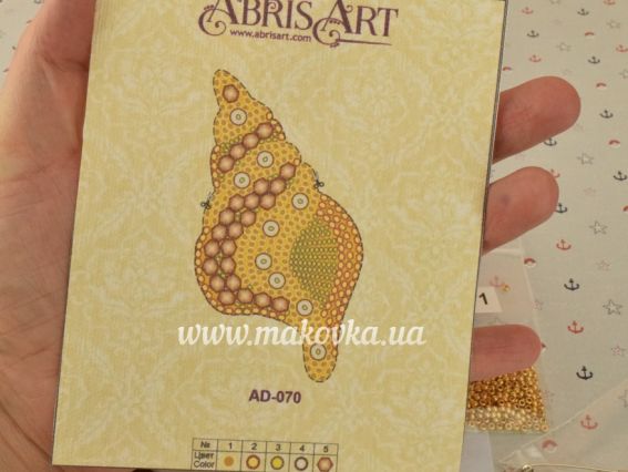 Набір для вишивання Прикраса брошь AD-070 Мушля, Абріс Арт
