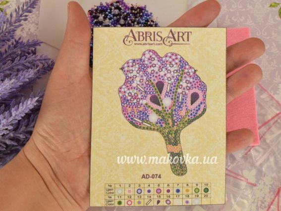 Набір для вишивання Прикраса брошь AD-074 Лаванда, Абріс Арт