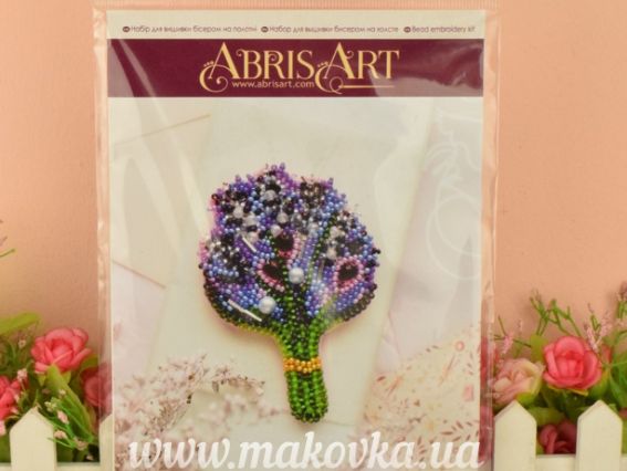 Набір для вишивання Прикраса брошь AD-074 Лаванда, Абріс Арт