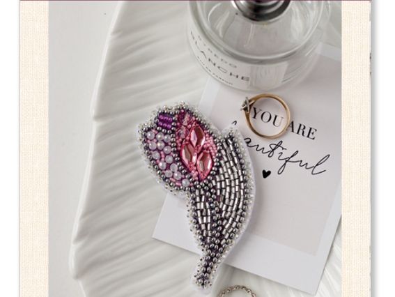 Набор для вышивания Украшение брошка AD-100 Тюльпан, Абрис Арт