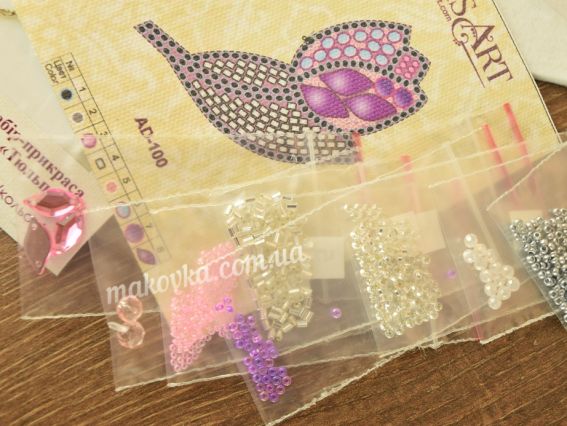 Набор для вышивания Украшение брошка AD-100 Тюльпан, Абрис Арт