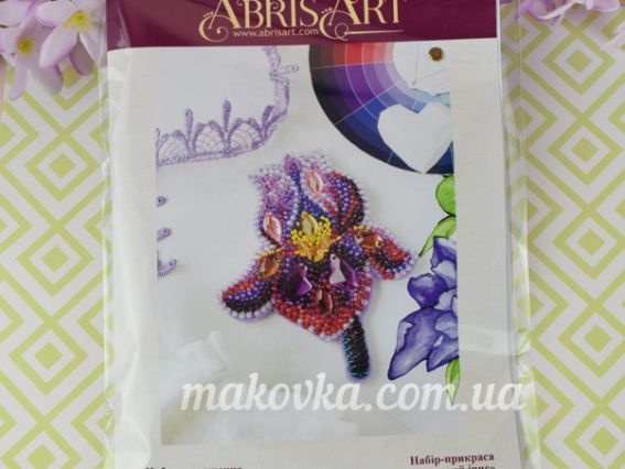 AD-200 Аметистовый ирис, Абрис Арт Набор для вышивания броши