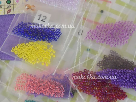 AD-200 Аметистовый ирис, Абрис Арт Набор для вышивания броши