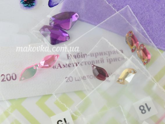 AD-200 Аметистовый ирис, Абрис Арт Набор для вышивания броши