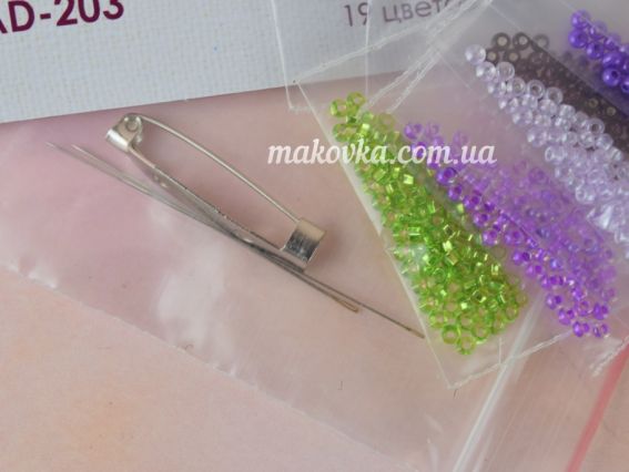 AD-203 Крокус Набір для вишивання Прикраса брошка Абріс Арт