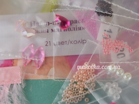 AD-204 Нежная магнолия, Абрис Арт Набор для вышивания броши