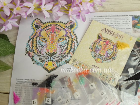 Набір для вишивання Прикраса брошь AD-210 Тигр, Абріс Арт