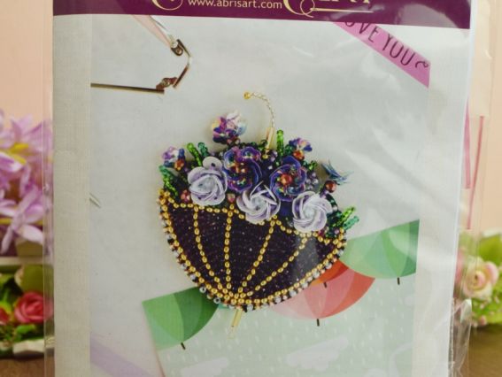 Набор для вышивания украшение брошьAD-214 Зонт, Абрис Арт 