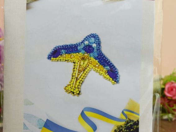 Набор для вишивання Прикраса патріотична брошка AD-222 Мрія незламна (літак), Абріс Арт