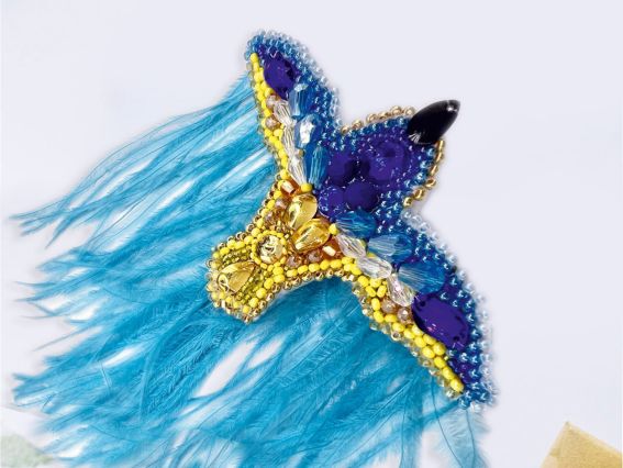 AD-223 Мої крила Абріс Арт Набір для вишивання , партиотична брошка