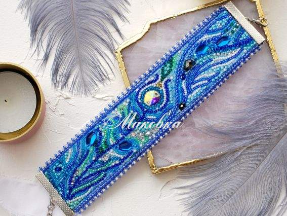 Браслет ADB-001 Перистий дотик, Абрис Арт Набір для вишивання  Браслет ADB-001 Перистий дотик, Абрис Арт Набір для вишивання 