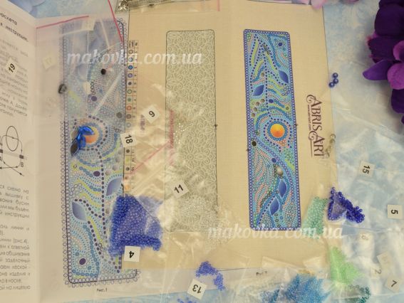 Набір для вишивання браслет ADB-001 Перистий дотик Абрис Арт