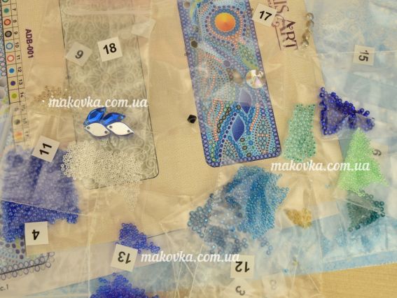 Набір для вишивання браслет ADB-001 Перистий дотик Абрис Арт