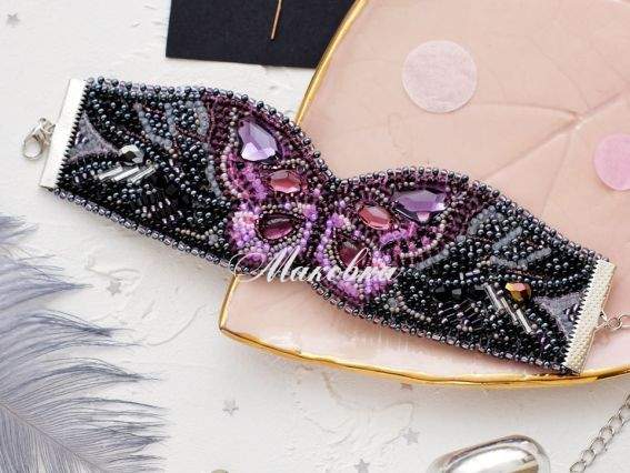 Набор для вышивания Браслет ADB-003 Лиловый взмах, Абрис Арт Набор для вышивания Браслет ADB-003 Лиловый взмах, Абрис Арт